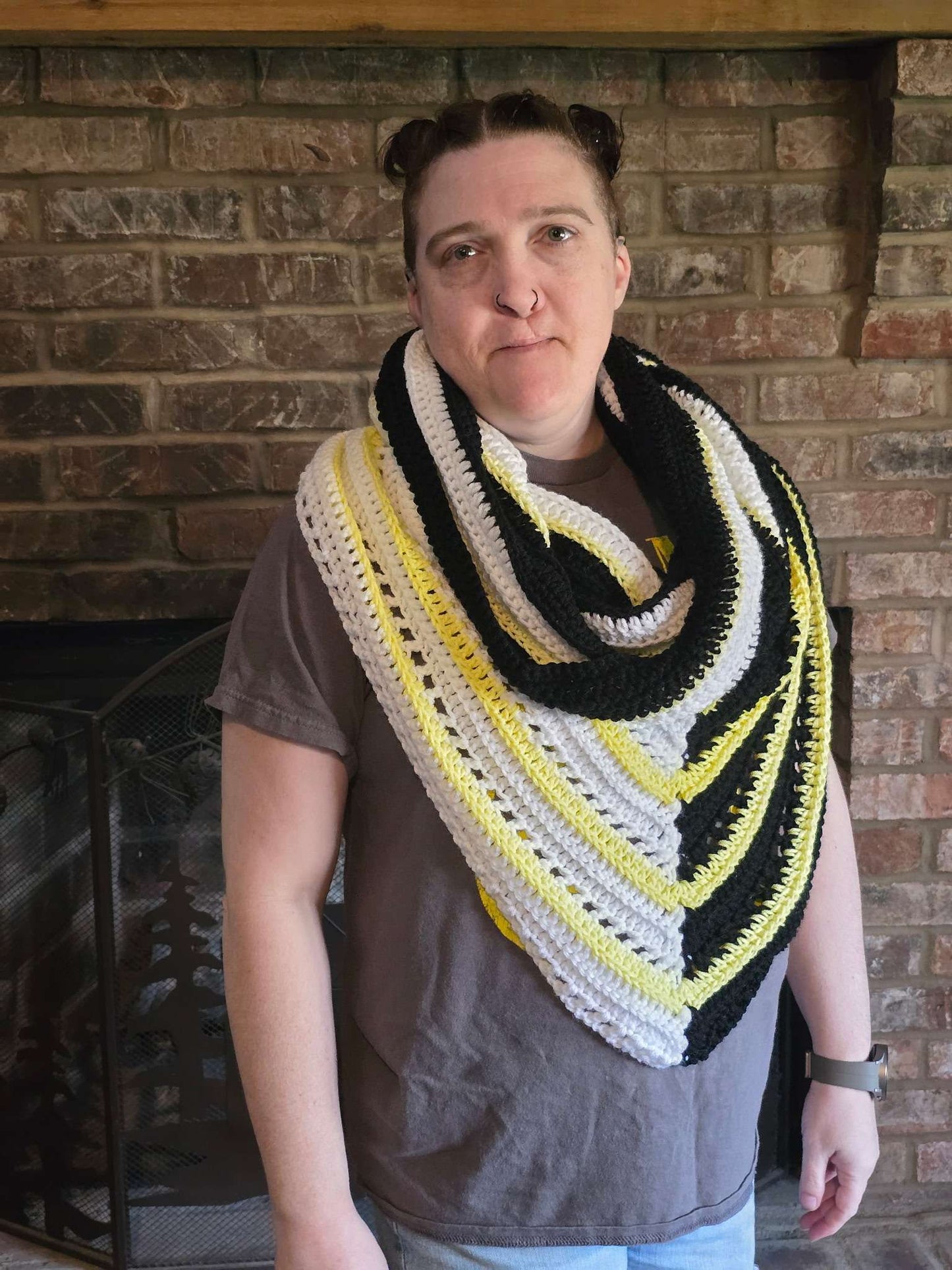 Midnight Moon Wild Oleander Hooded Scarf