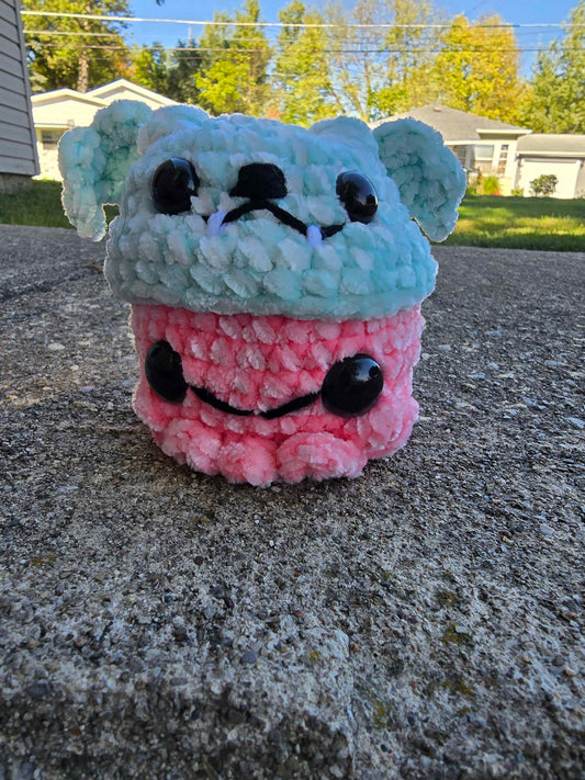 Ghost with a Bat Hat – Spooky Cute Halloween Plush 👻🦇✨ Mint