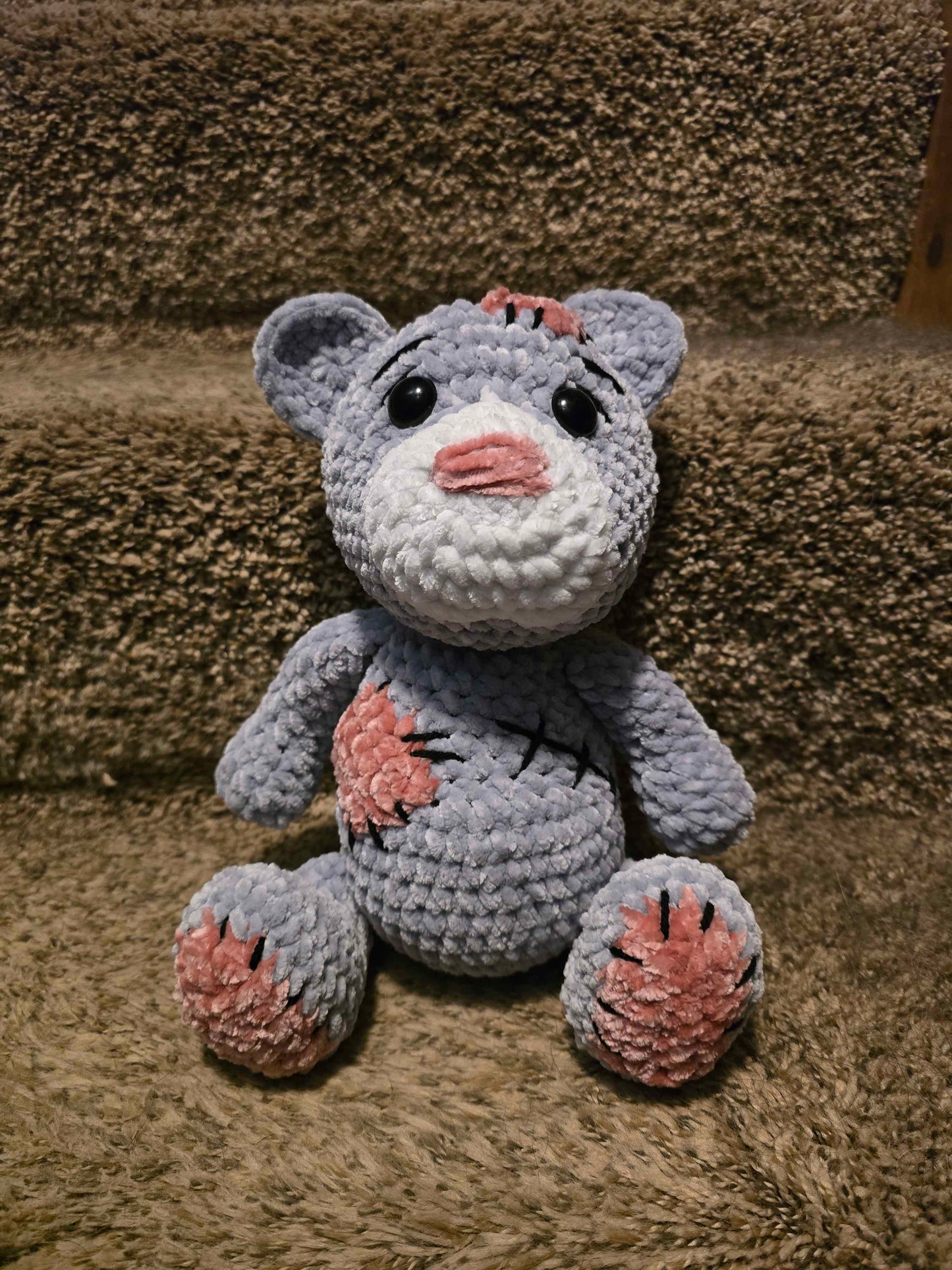 Patchwork Teddy Bear – Snuggly & Sweet Handmade Friend 🧸✨
