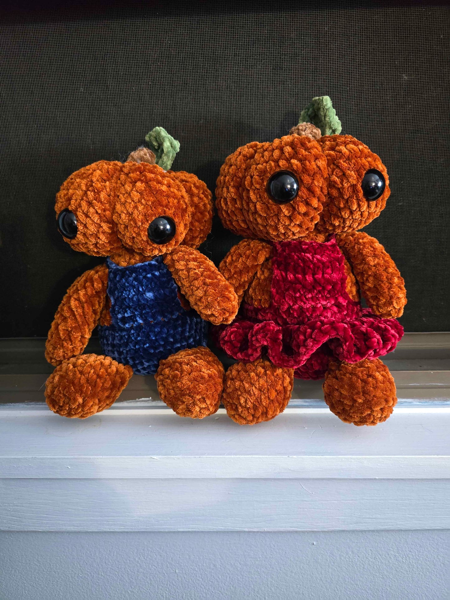 🎃 Pumpkin Girl Plushie 👦 | Creepy-Cute Halloween Crochet