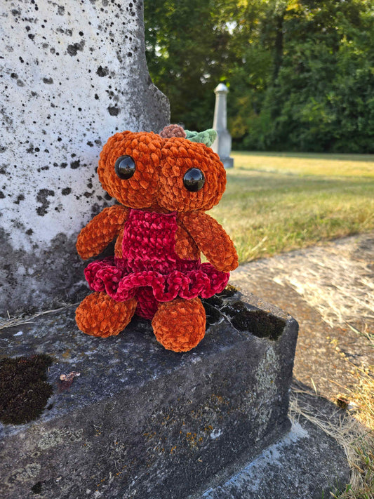 🎃 Pumpkin Girl Plushie 👦 | Creepy-Cute Halloween Crochet